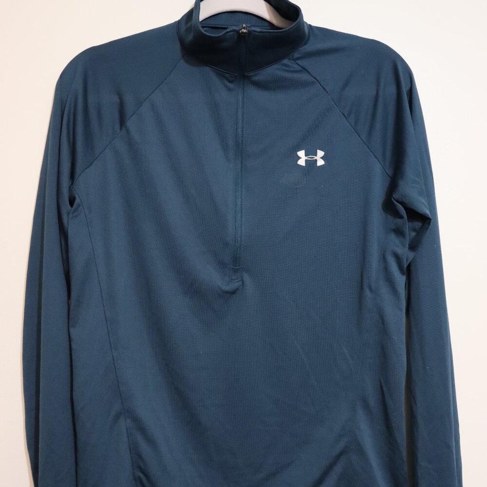 Under Armour Women’s Tech 1/2 Zip HeatGear Pullover Turquoise M NWT